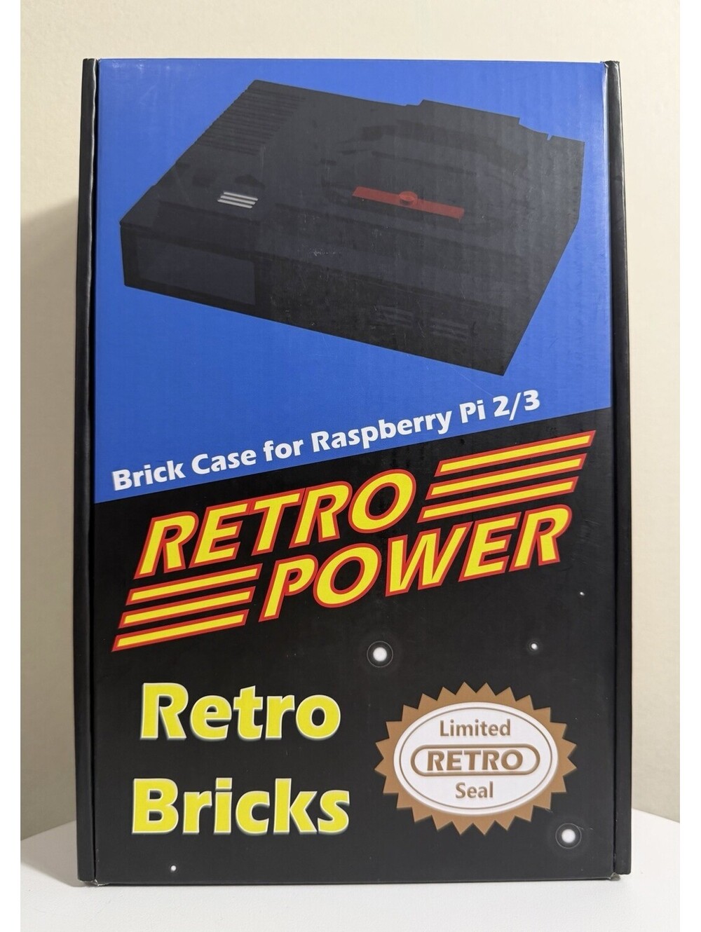 Retro Power Brick Case Sega Genesis Video Game Console Replica Raspberry